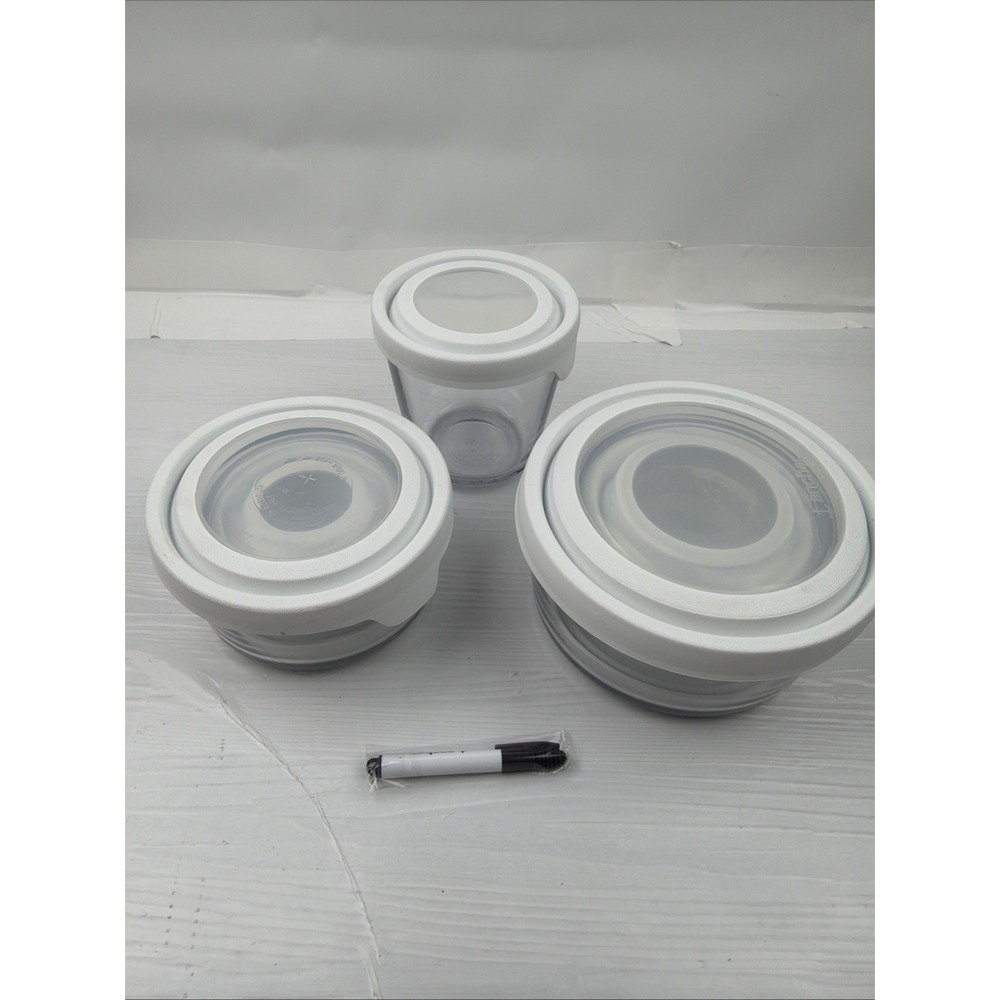 New Anchor Hocking 16 Piece Glass Food Storage Set 8 Containers